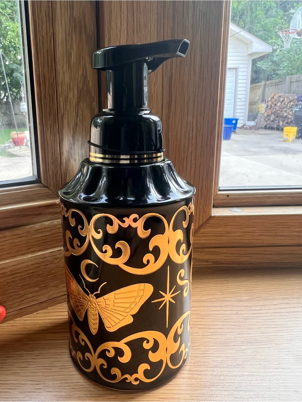 Black and Gold Decorative Foaming Soap Dispenser - Home Accents